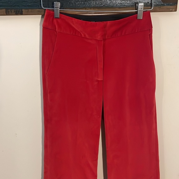Smythe Red Velvet Flare Trouser Pants Size 24 - Picture 5 of 14